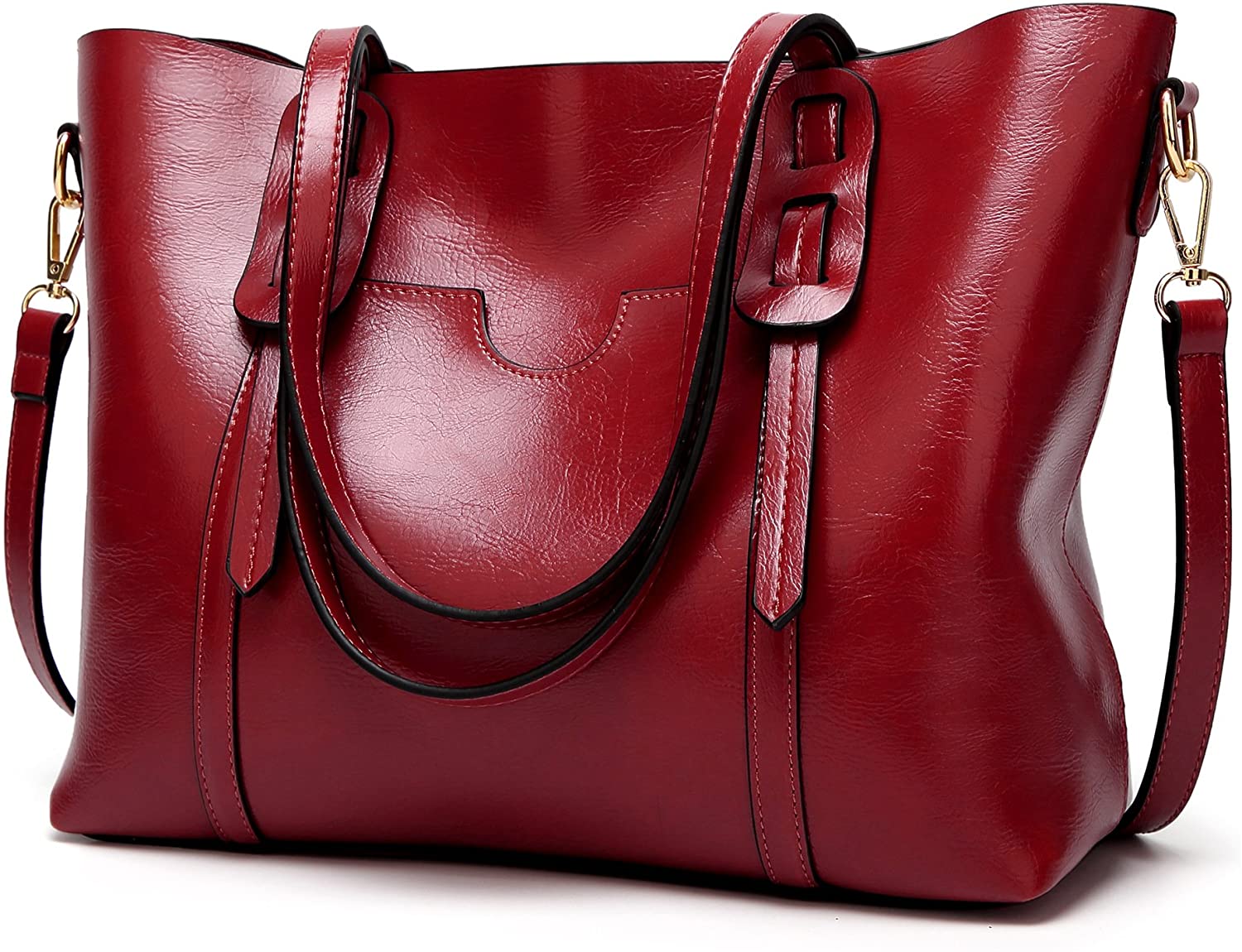 Price:$27.98    LoZoDo Women Top Handle Satchel Handbags Shoulder Bag Tote Purse (Red2)  Clothing
