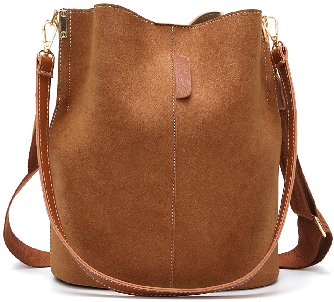 Price:$19.90 Zocilor Messenger Bag Women Bucket Bag Large Capacity Vintage PU Leather Handbag  Handbags   