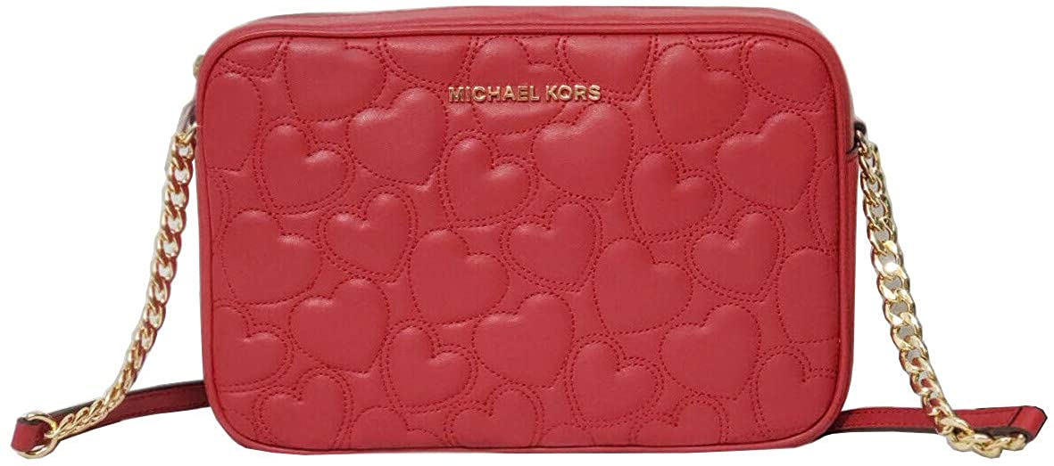 Price:$118.00    Michael Kors Women's Jet Set Item Large EW Saffiano Leather Crossbody Shoulder Bag (Scarlet Quilted)  Clothing