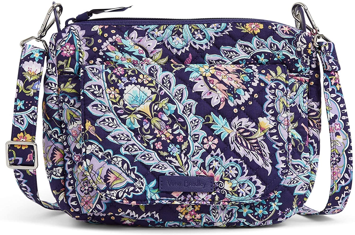 Price:$70.00 Vera Bradley Signature Cotton Carson Mini Shoulder Bag Crossbody Purse, French Paisley  Handbags   