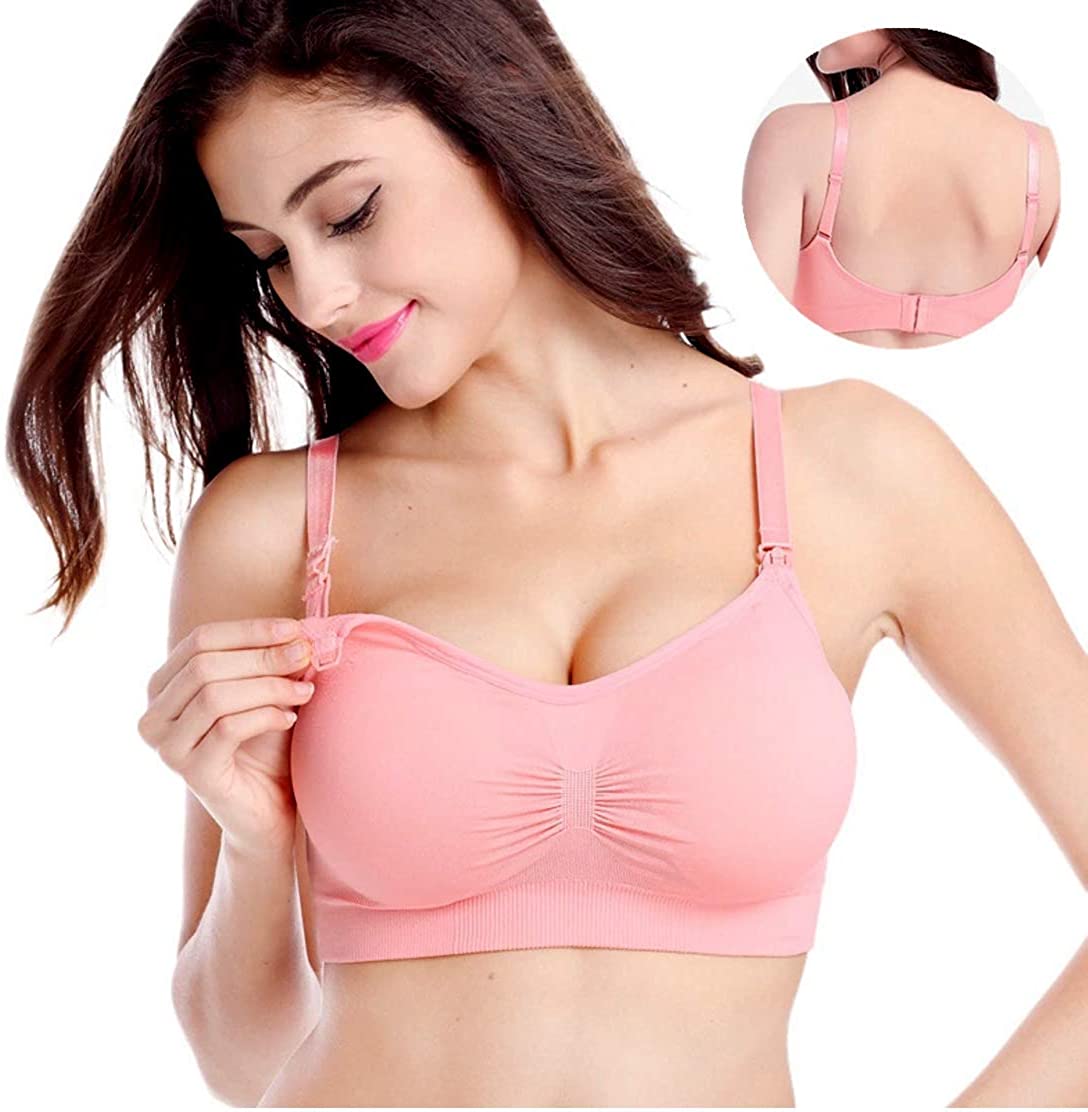 Price:$14.99 Corfly 2PACK Nursing Bra for Breastfeeding Women's Sleeping Maternity Bra Wireless Seamless Bra at Amazon Women’s Clothing store