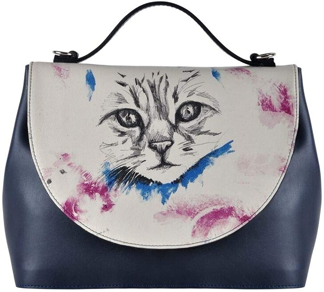 Price:$59.90 Handy Bag Vegan Printed Fashion Women Top Handle Handbag Shoulder Bag Deepness  Handbags   