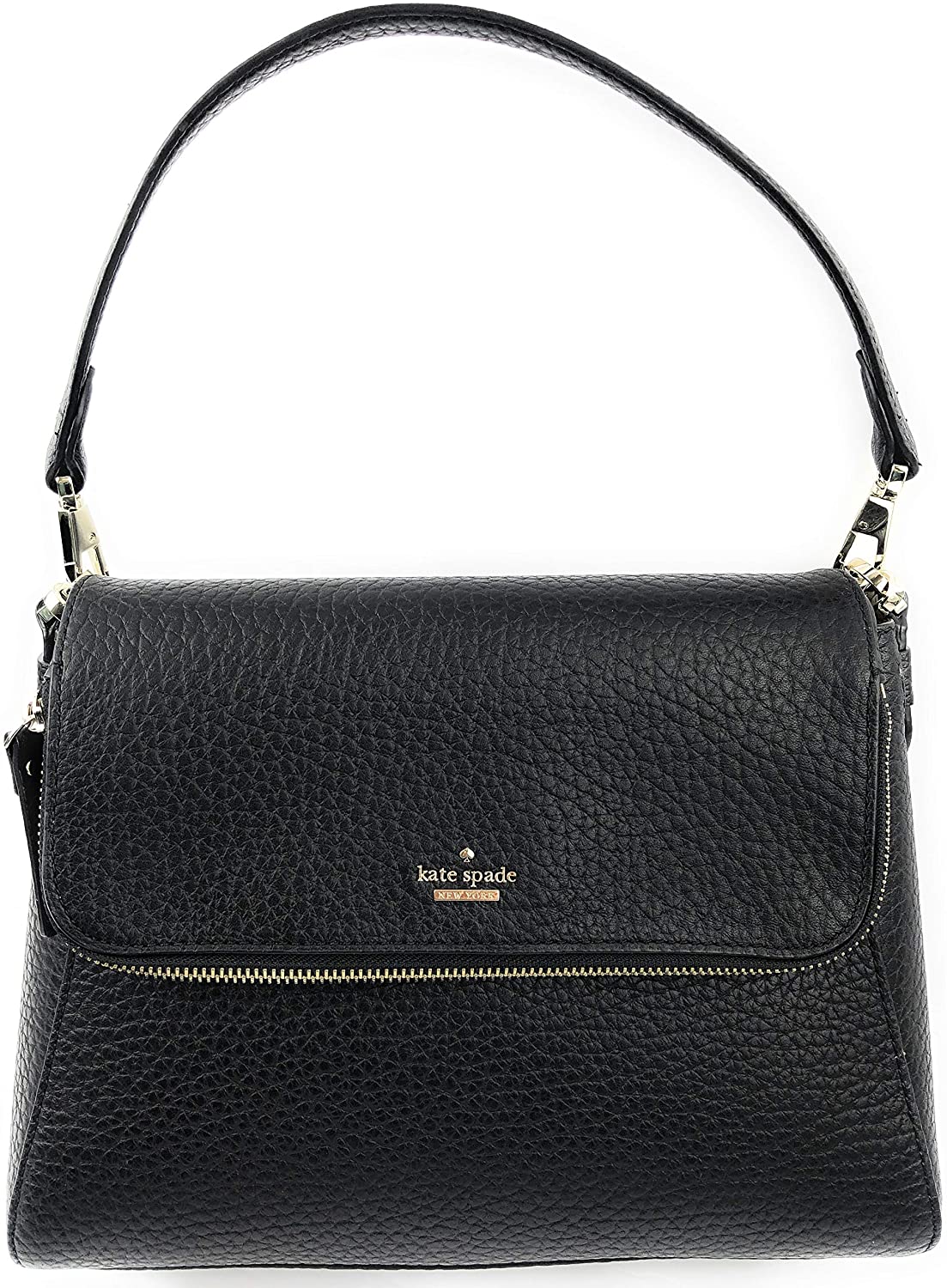 Price:$134.99    Kate Spade New York Georgia Carter Pebbled Leather Women’s Satchel Convertible Crossbody Bag Purse Handbag (Black)  Clothing