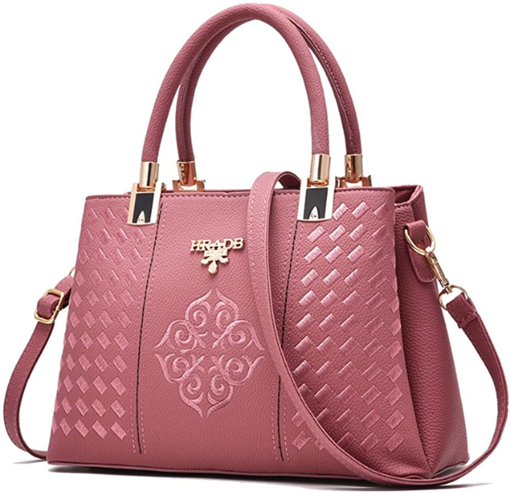 Price:$27.99 Pink Womens Purse and Handbag Fashion Satchel Designer Shoulder Bag Messenger Tote Bag Ladies Purses handbags  Handbags   