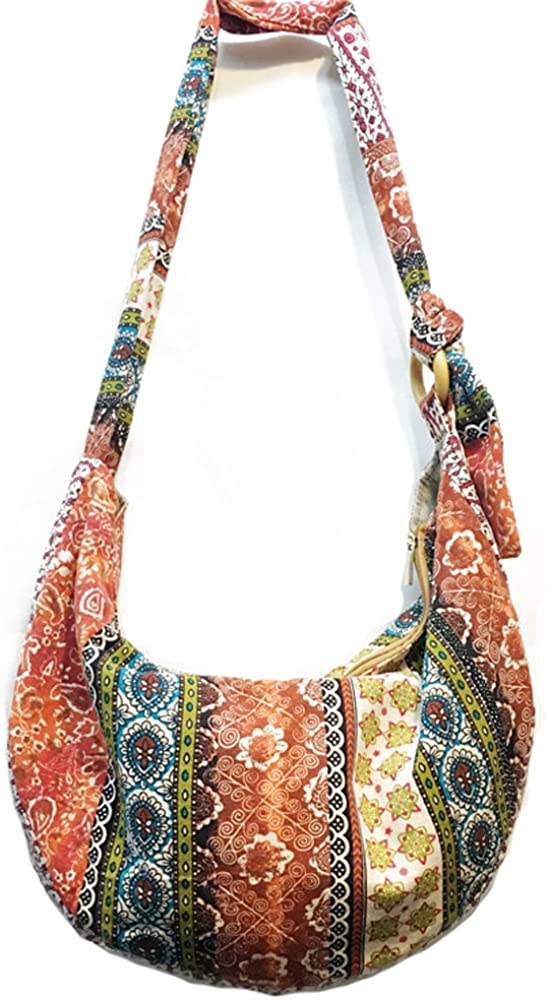 Price:$18.99 KARRESLY Women's Sling Crossbody Bag Thai Top Handmade Shoulder Bag with Adjustable Strap(3-511)  Handbags   