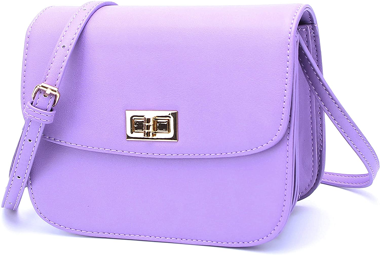 Price:$24.95 Solene Stylish Crossbody Bag or Shoulder Bag with many Compartments-A072 (Lavender)  Handbags   
