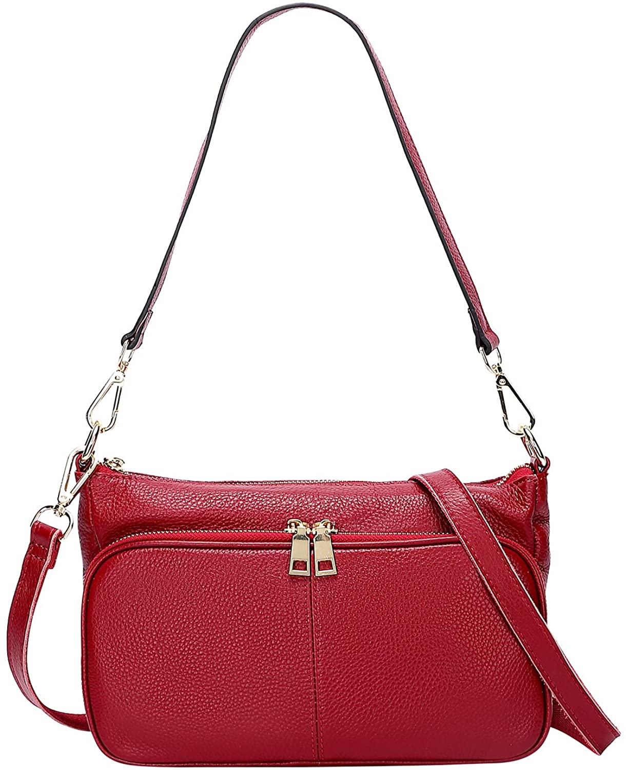 Price:$54.76 OVER EARTH Soft Leather Crossbody Bag for Women Ladies Shoulder Purses and Handbags Small(O130E Wine Red)  Handbags   