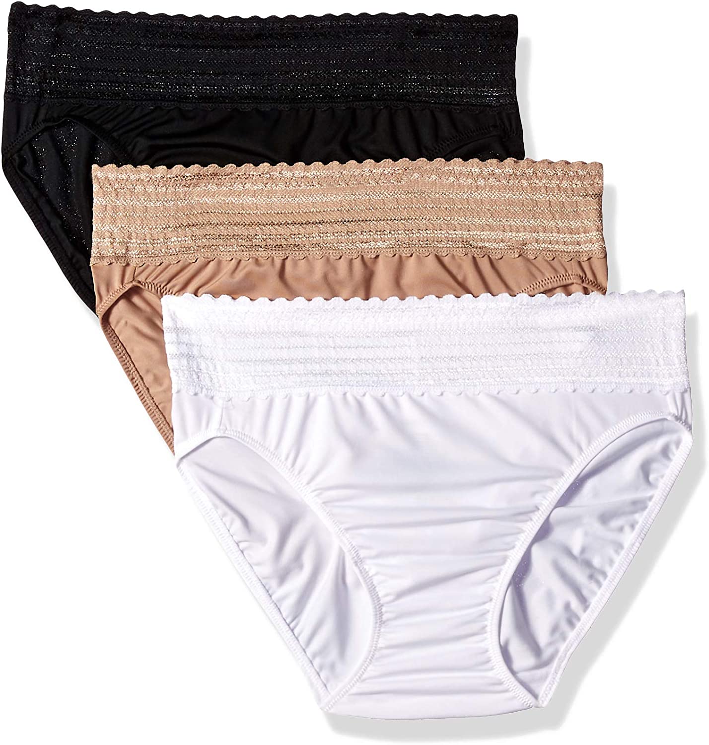 Price:$20.71 Warner's Women's No Pinching No Problems with Lace Hi-Cut 3 Pack Panties at Amazon Women’s Clothing store