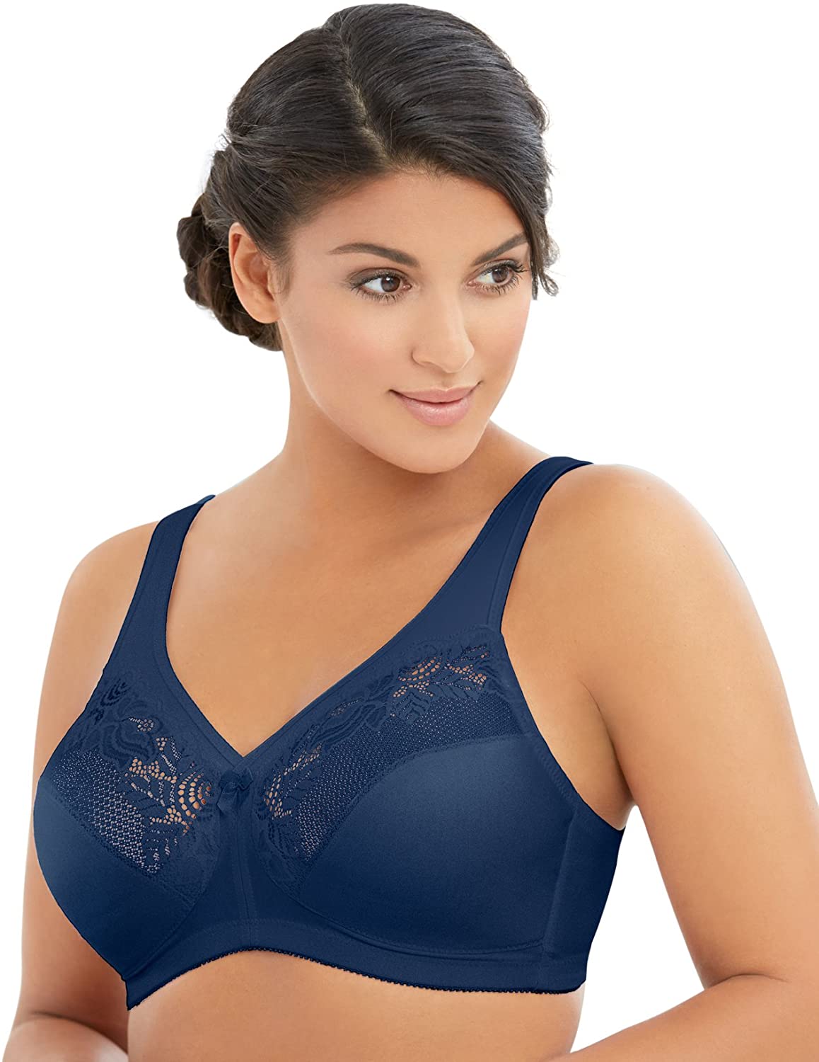 Price:$34.87 Glamorise Women's Plus-Size Women's Magiclift Full Figure Minimizer Support Bra, Blue, 40G at Amazon Women’s Clothing store