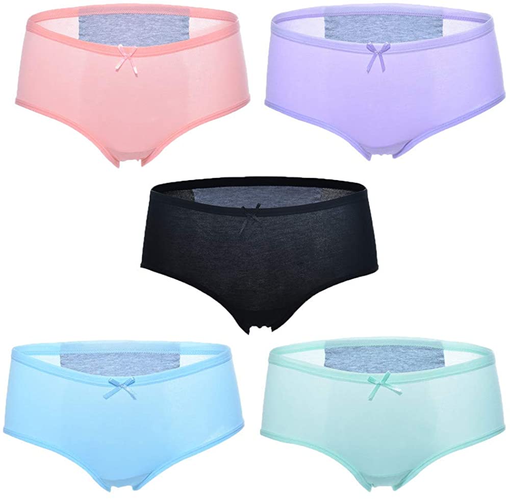 Price:$16.98 Hellove 5 Pack Women's Cotton Period Hipster Panties Leakproof Protective Underwear at Amazon Women’s Clothing store