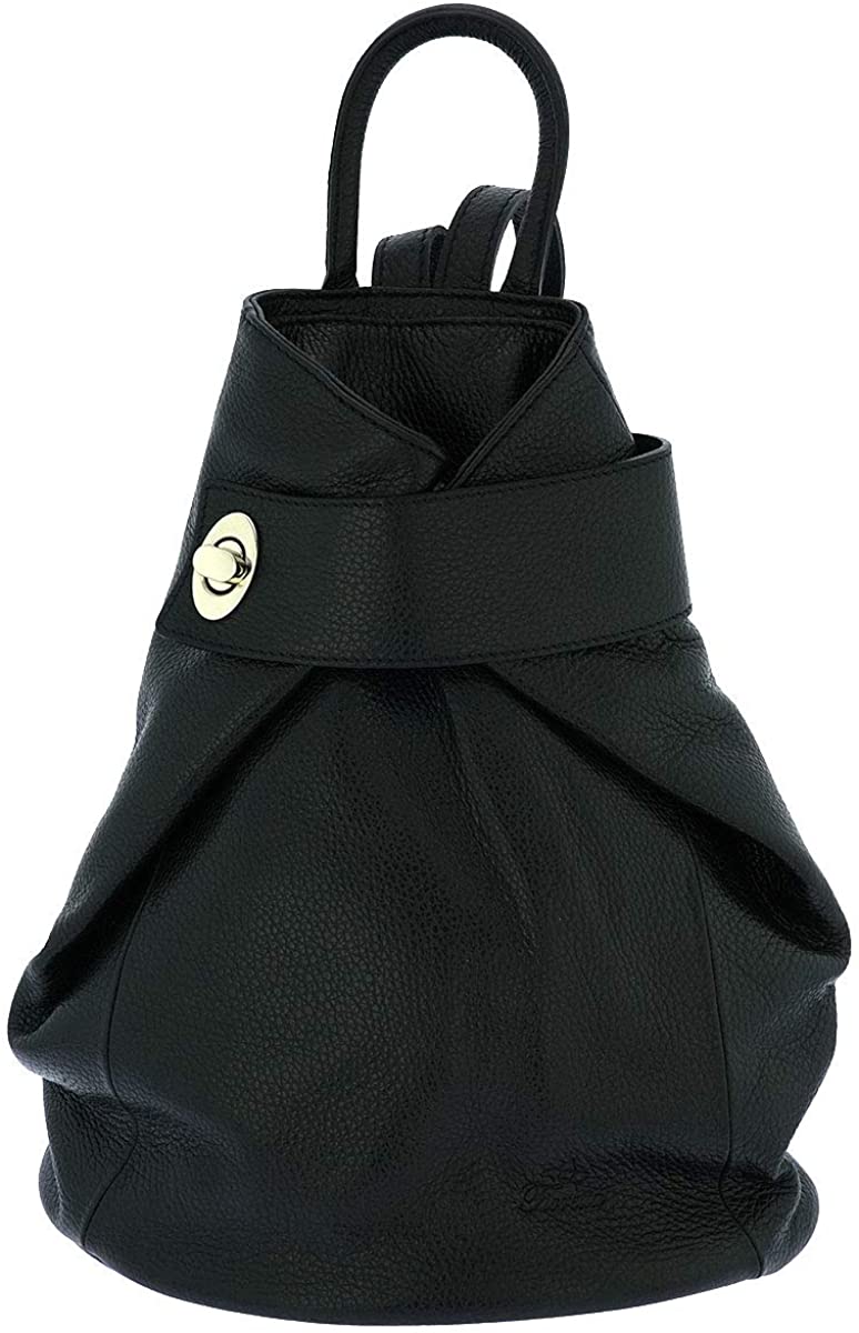 Price:$95.95    Fioretta Italian Genuine Leather Top Handle Backpack Purse Shoulder Bag Handbag For Women  Clothing