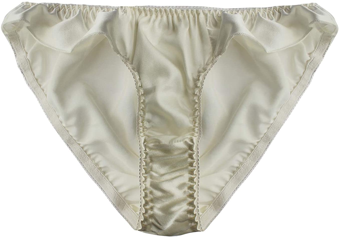 Price:$9.99 Farlenoyar Women Sexy Flouncing 100% Silk Bikini Briefs Underwaer Soft Briefs at Amazon Women’s Clothing store
