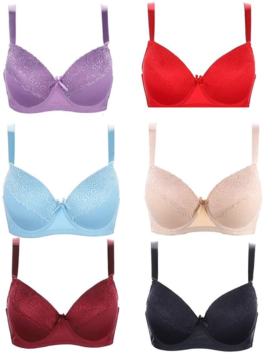 Price:$19.99 Romals Women's Push-up Bras Pack T-Shirt Bras for Women Brassieres Underwire Bra at Amazon Women’s Clothing store