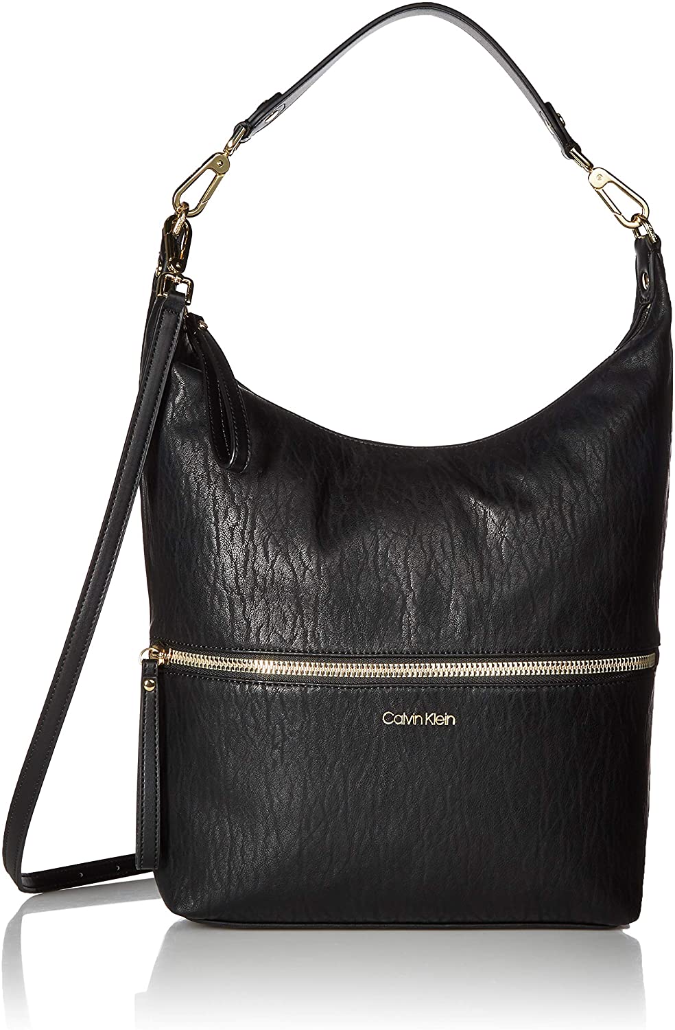 Price:$88.80    Calvin Klein Elaine Bubble Lamb Novelty Key Item Hobo, black  Clothing