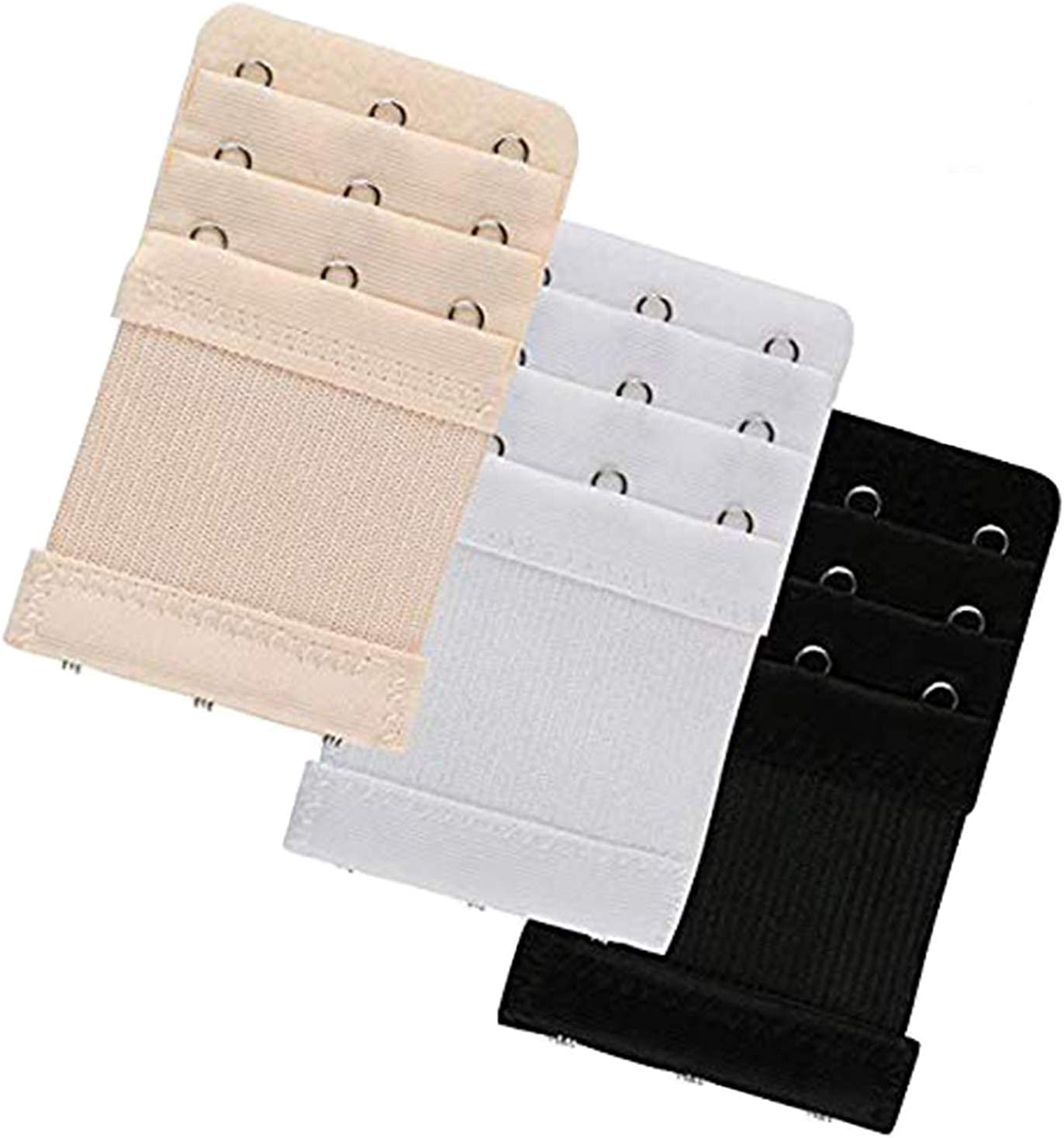 Price:$9.09 3Hook Bra Extender, Bra Extension White/Black/Nude for ladies Women's 3pcs at Amazon Women’s Clothing store