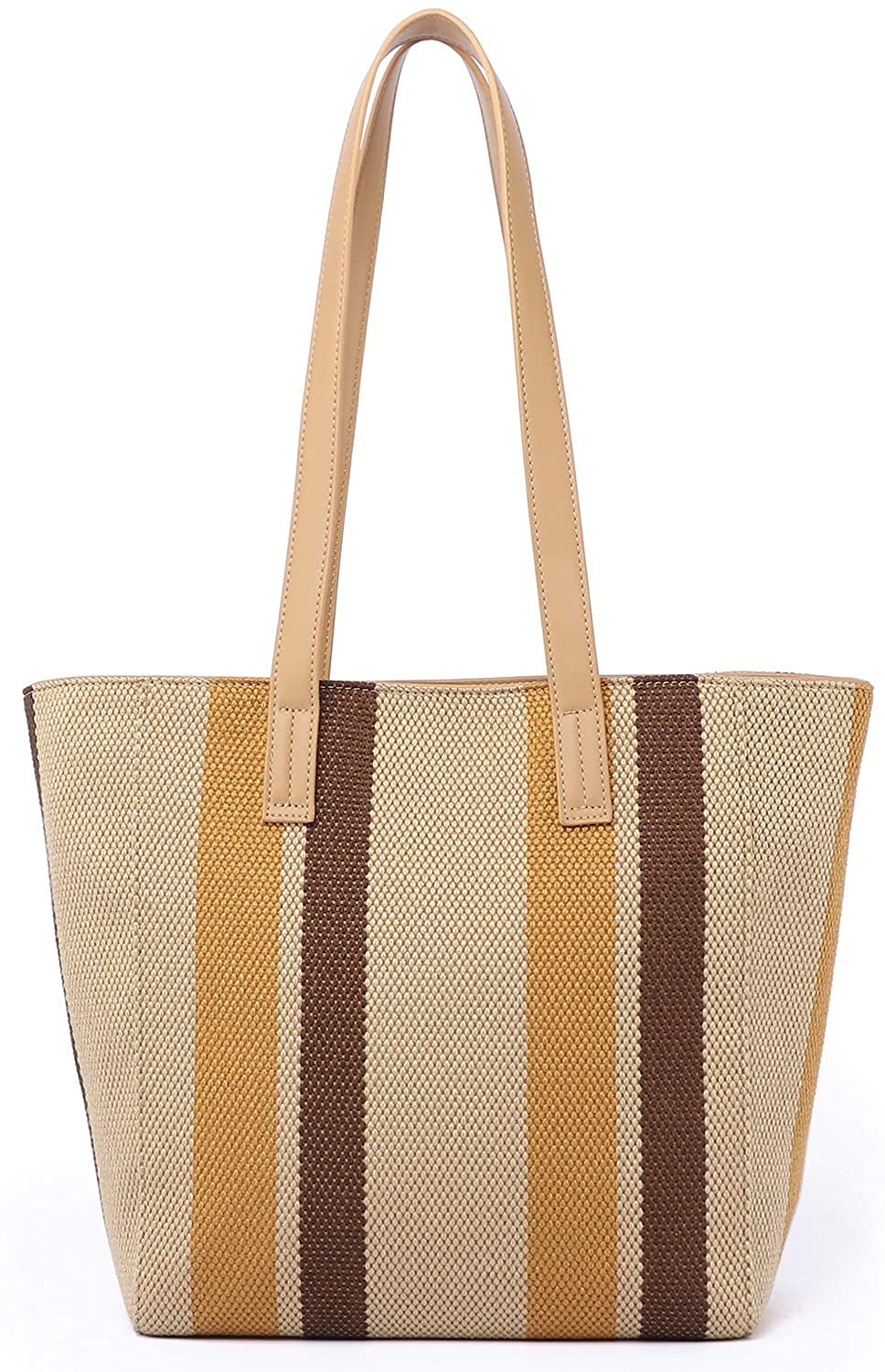 Price:$18.99    KOWENTIK Tote Bag Shoulder Bag Handbags For Women Canvas Tote Beach Travel Weekend Bag (Camel)  Clothing