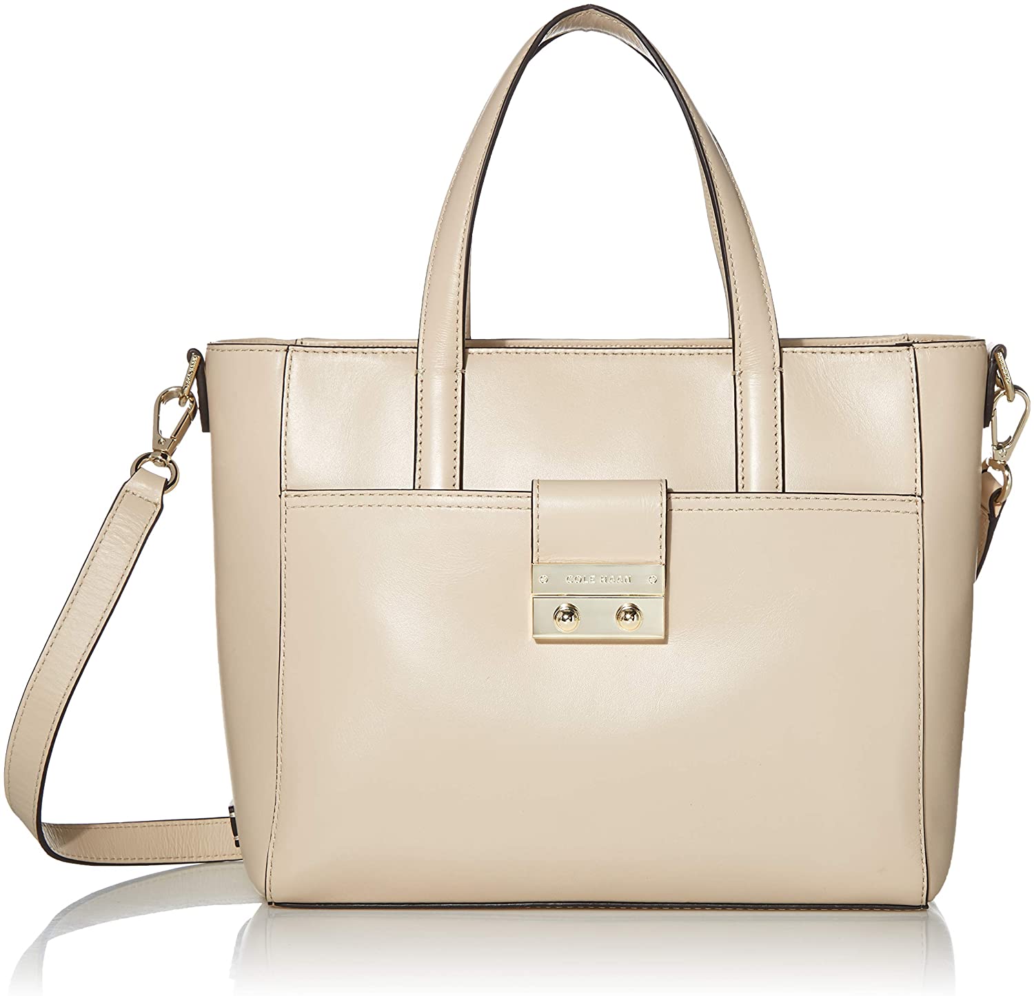 Price:$210.61    Cole Haan Lock Group Small Tote, brazilian Sand  Clothing