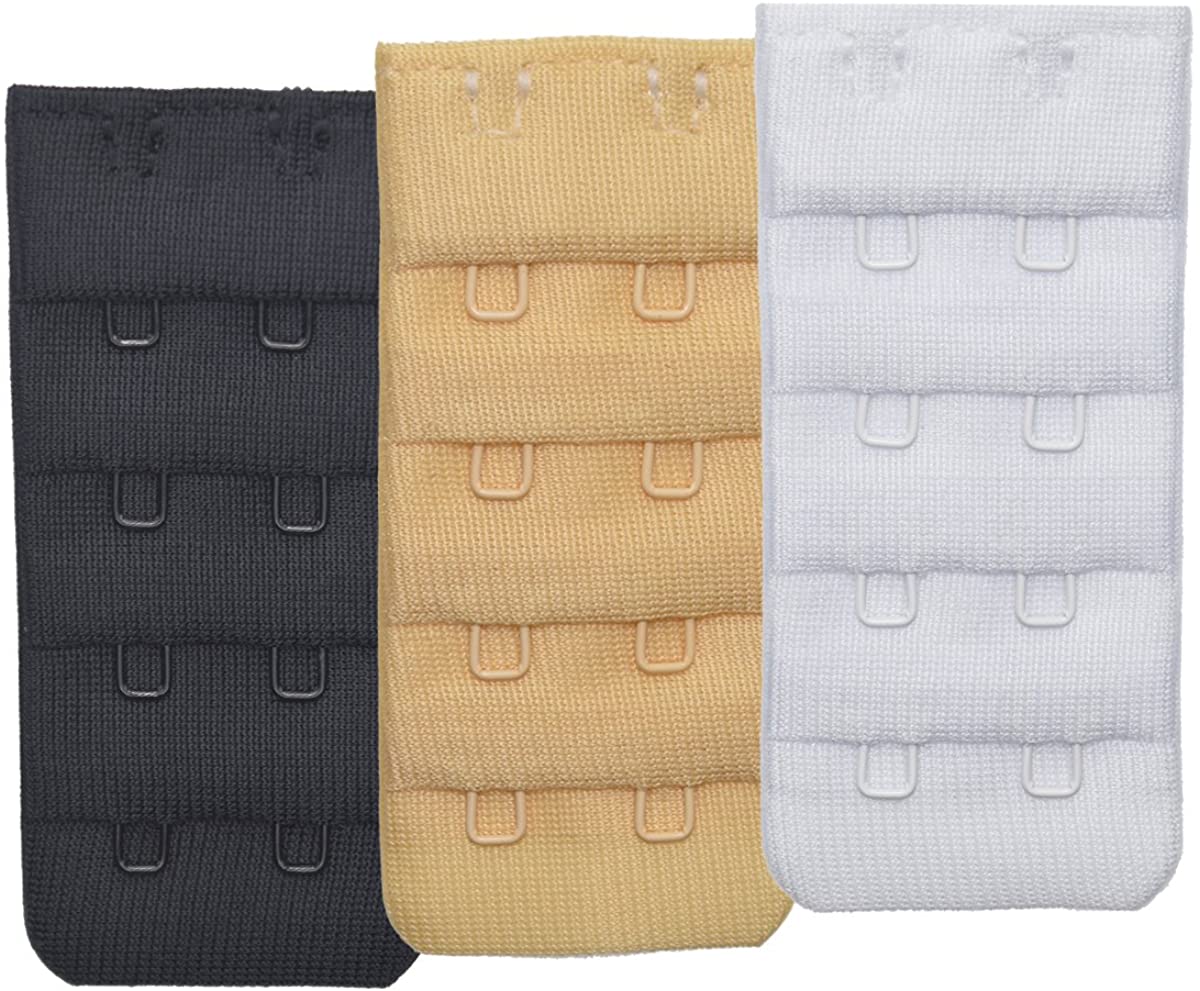 Price:$5.99 Ultra Soft Bra Extender Band Breathing Room 4 Rows Hook & Eye Extension Strap, 2 Hooks - 1/2 Inches Between Centers (3pcs/Pack), 3/4 at Amazon Women’s Clothing store