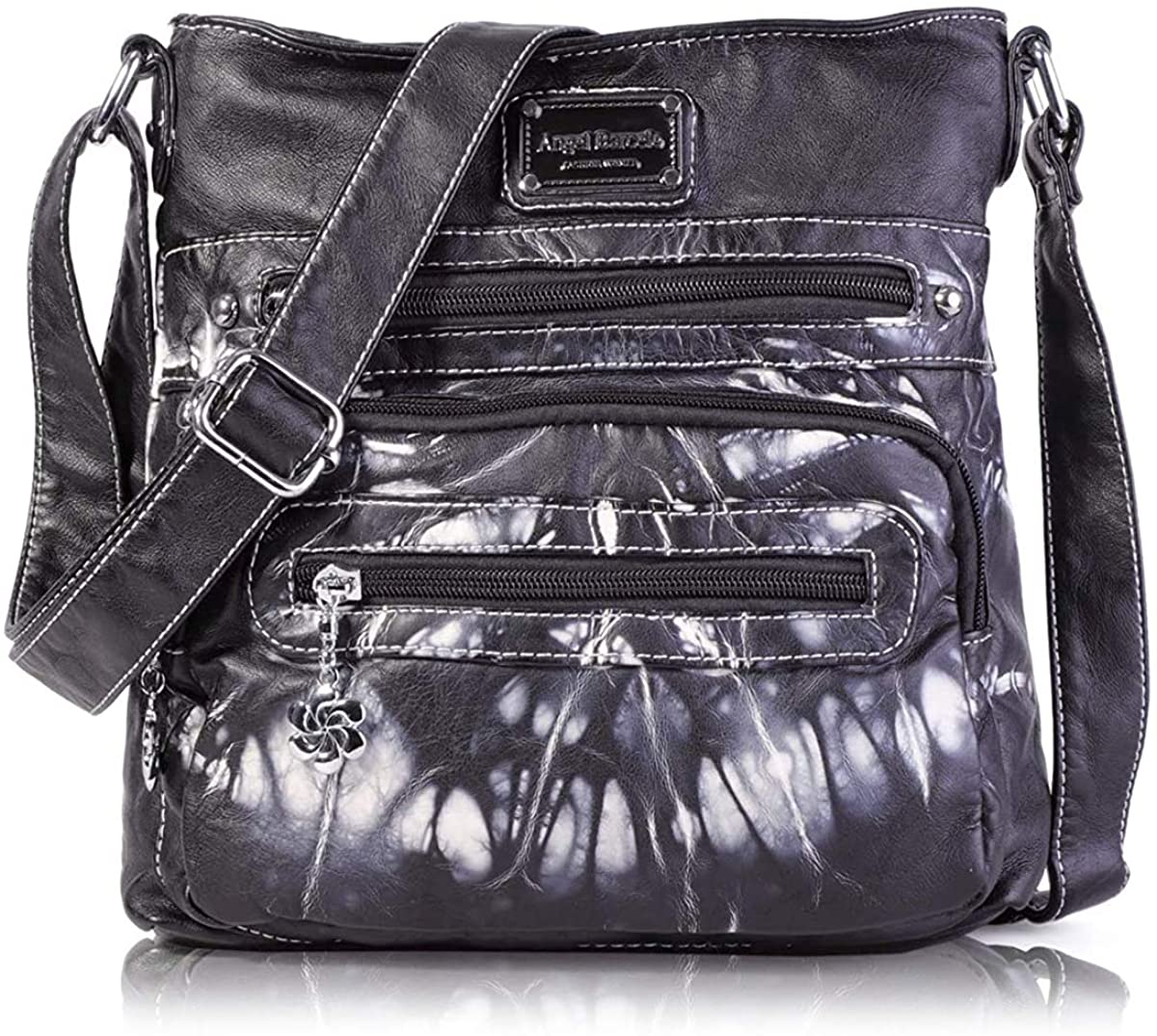 Price:$28.99 Angel Barcelo Leather Crossbody Purses and Handbags for Women, Crossover Bag Over The Shoulder Womens Black  Handbags   