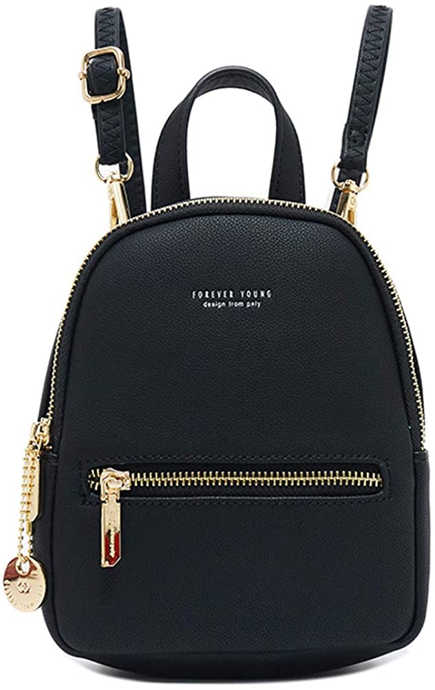 Price:$23.97    Aeeque Women Mini Backpack Purse, Casual Leather Crossbody Phone Bag Daypack Ladies Small Shoulder Bags, Gift Wallet for Girls Women Black  Clothing