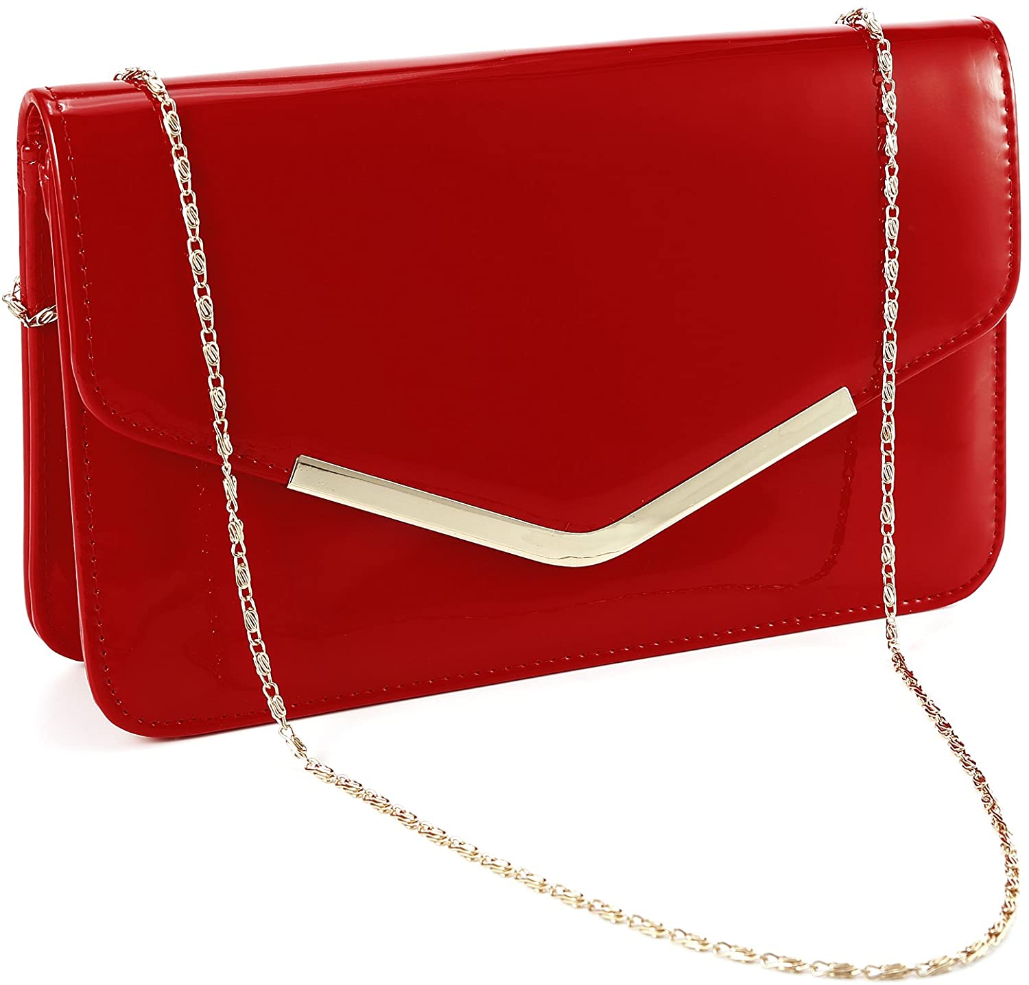 Price:$14.79 Clutch Purses for Women Evening, Fraulein38 Womens PU Clutch Bag Envelope Metallic Frame HandBag Evening Clutch Wedding Cocktail Party Shoulder Bag  Handbags   