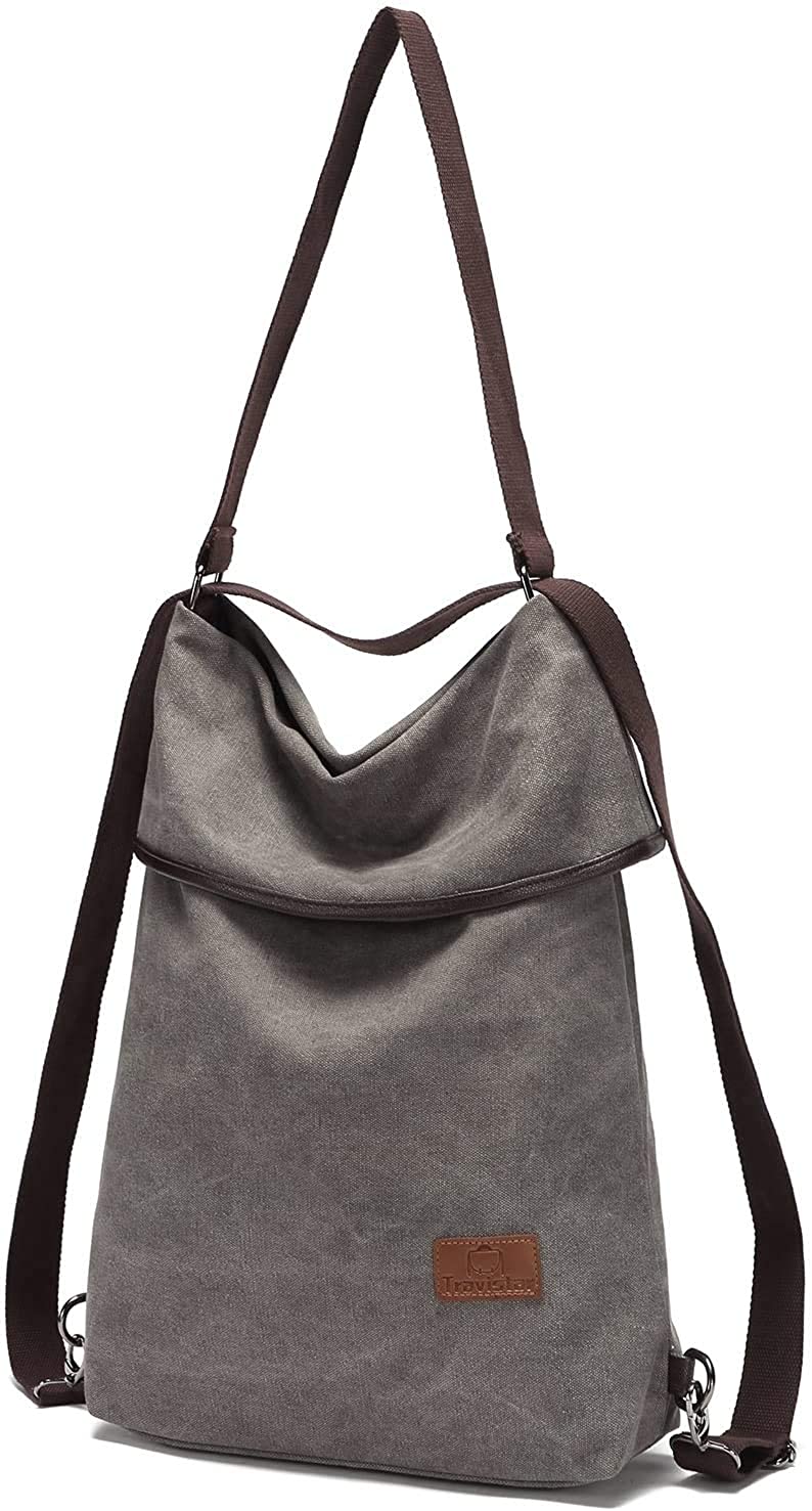 Price:$26.99    Travistar Women Multifunction Shoulder Bag Canvas Crossbody Casual Daypack Handbag for work and daily use  Clothing