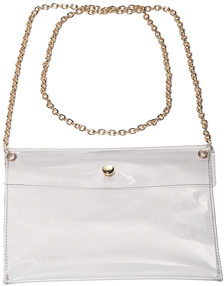 Price:$10.99    Y&R Direct Clear Bag Women's PVC Transparent Cross Body Purse Clutch Messenger Handbag Tote Shoulder Bag (clear-new)  Clothing