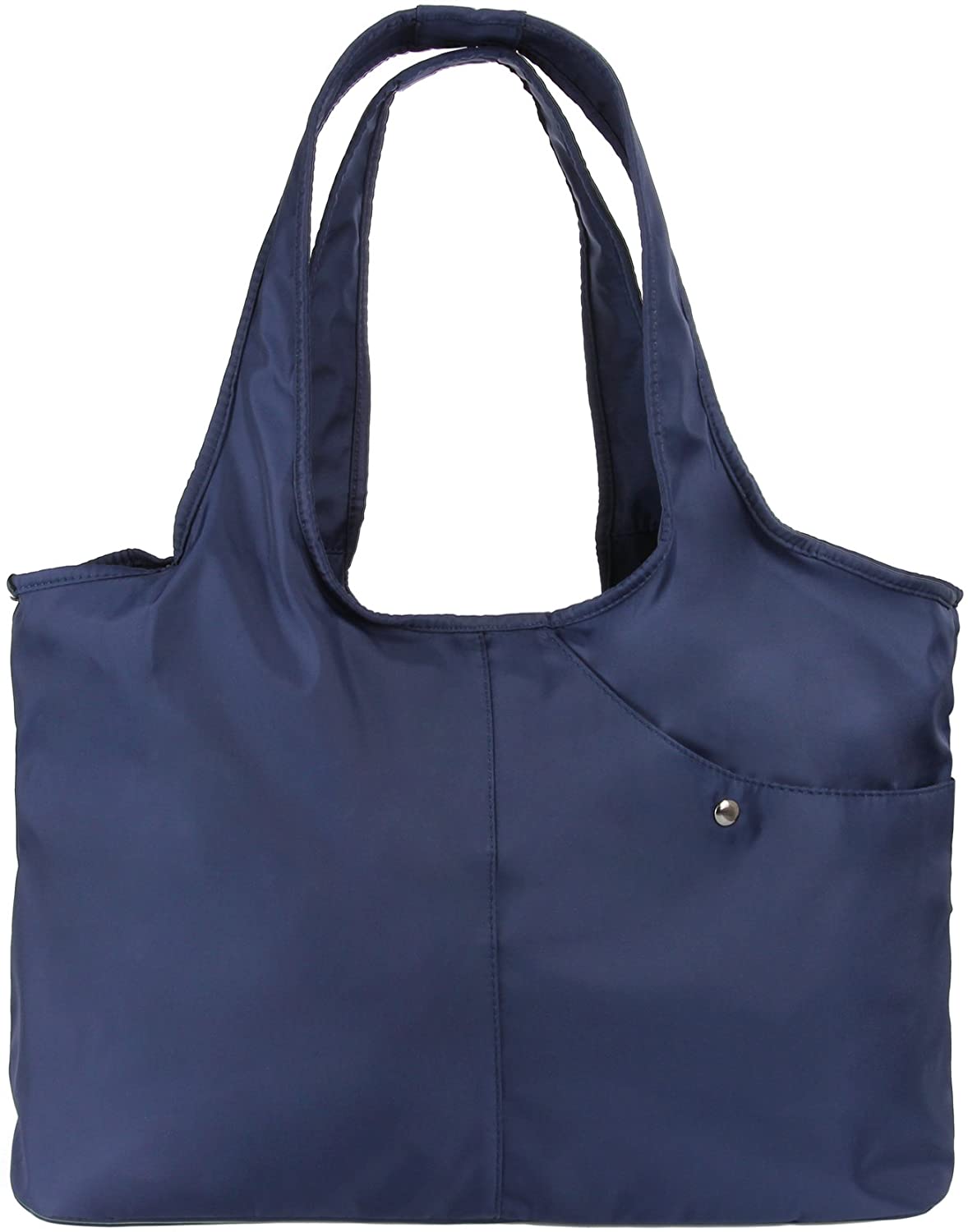 Price:$17.99    ZOOEASS Women Fashion Large Tote Shoulder Handbag Waterproof Tote Bag Multi-function Nylon Travel Shoulder(Blue)  Clothing