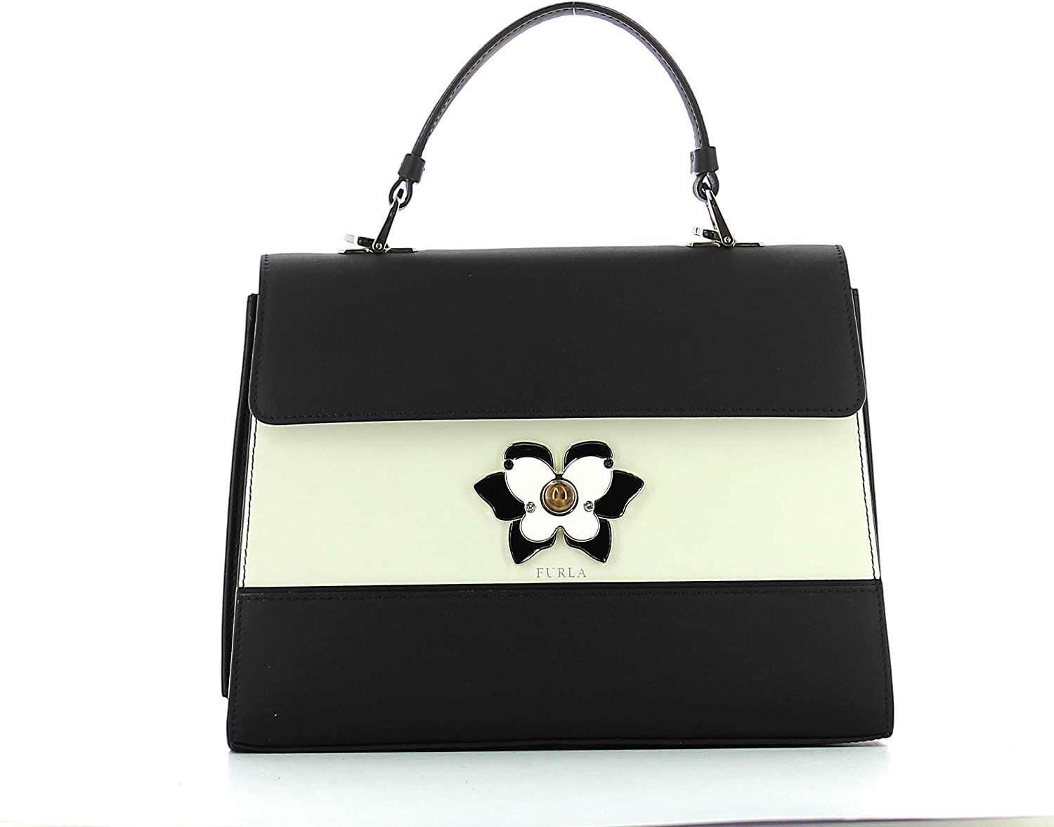 Price:$565.00    Furla Mughetto Ladies Medium Two Tone Leather Shoulder Bag 961605  Clothing