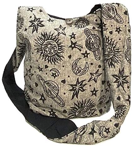 Price:$26.99    Celestial Cross Body Shoulder Bag Purse in Gray by Original Collections  Clothing