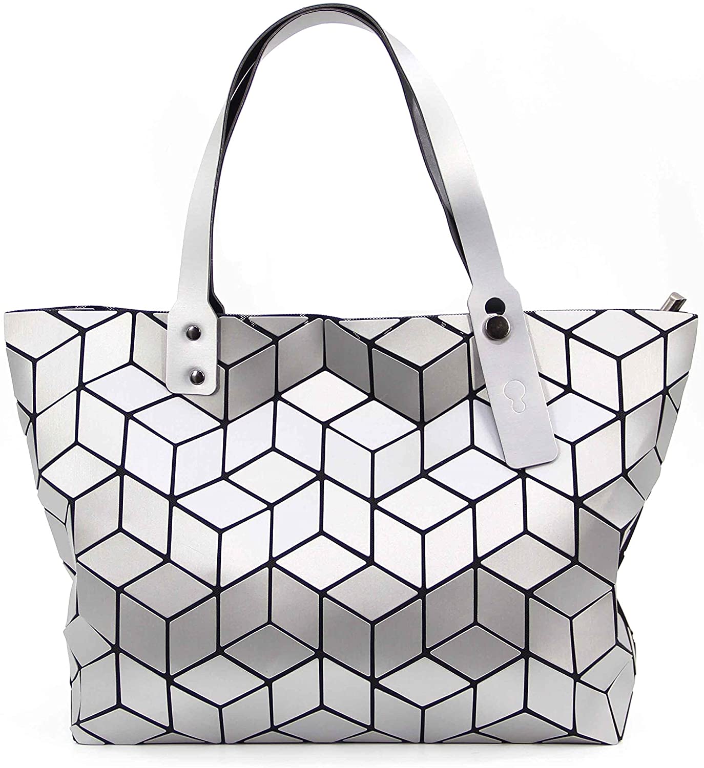 Price:$17.91    Geometric Lattice Handbags for Women Top-handle Tote purse handbag shoulder bag  Clothing