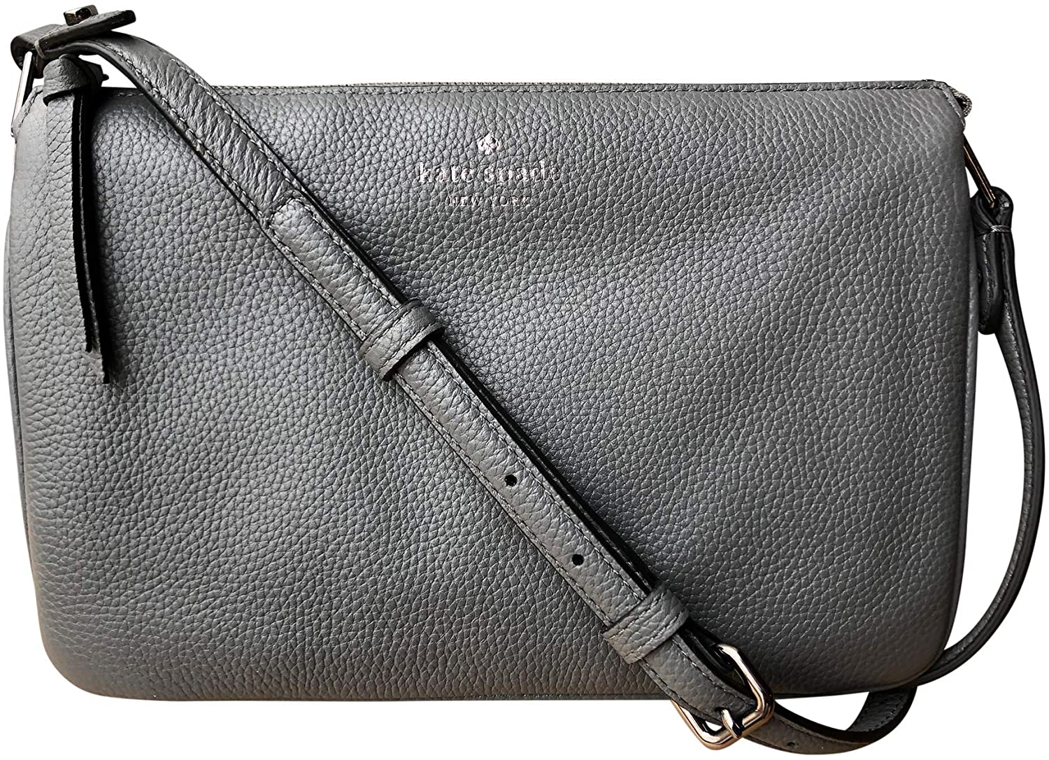 Price:$159.00    Kate Spade New York Madelyne Mulberry Street Pebbled Leather Crossbody Shoulder Bag (Iced Slate)  Clothing