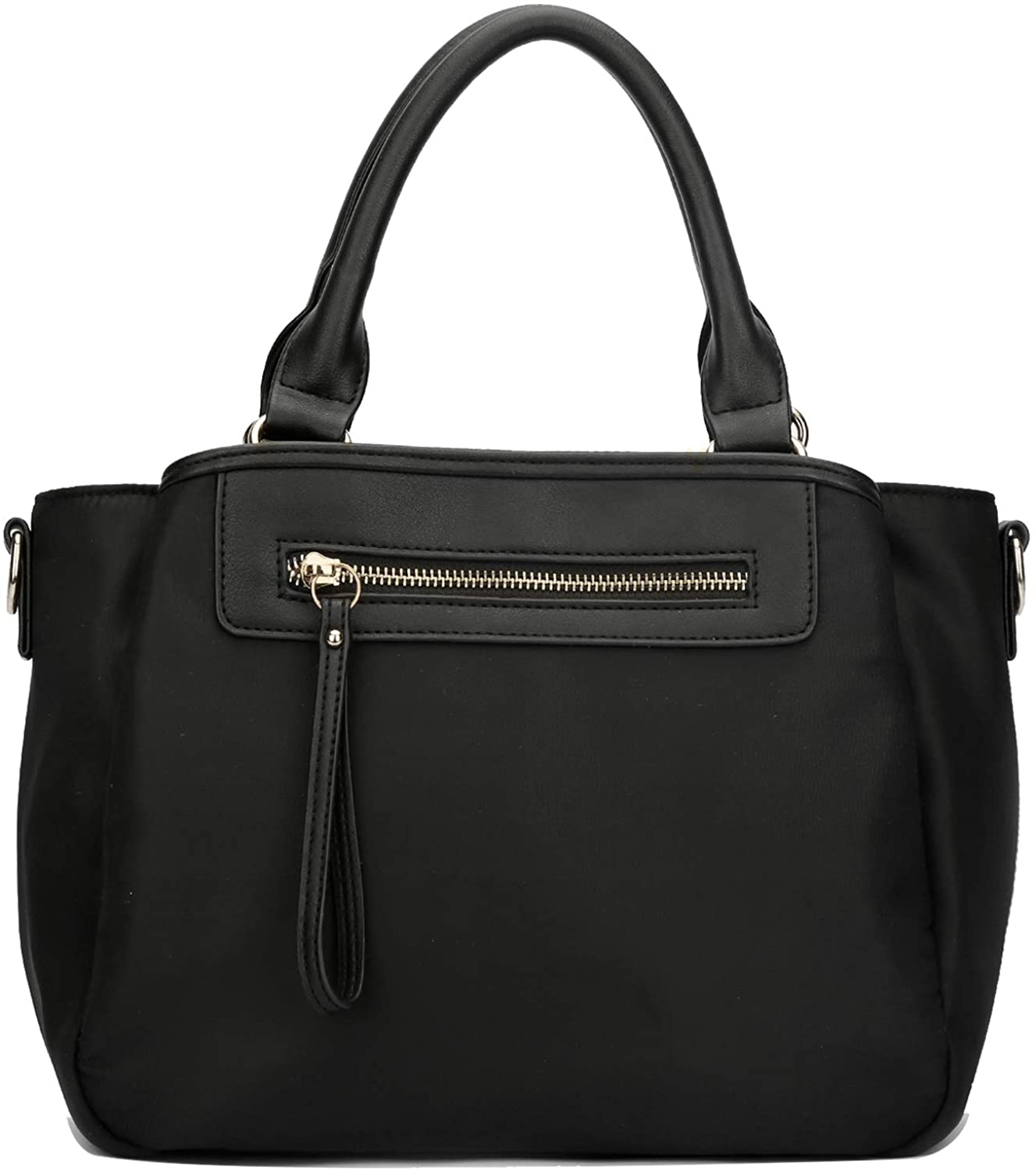 Price:$28.99    KKXIU Women Handle Handbags Shoulder Lightweight Pockets Zipper Purse Satchel Crossbody Nylon Bags, Black, Medium women handbag  Clothing