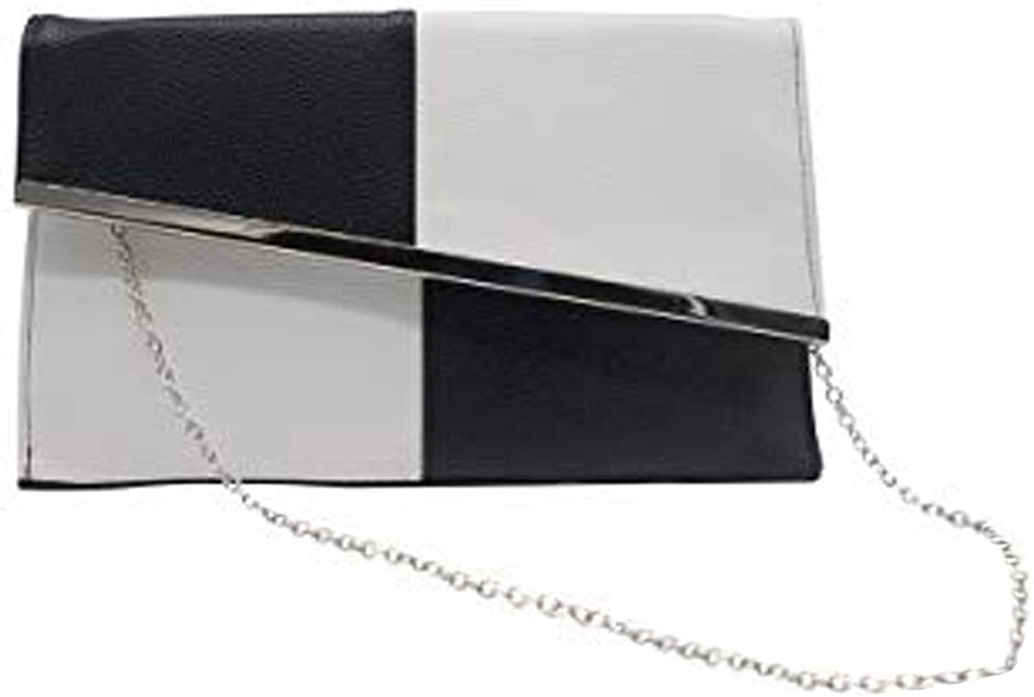 Price:$18.80 KEENICI Womens PU Leather Envelope Clutch Bag for Women Evening Handbags Shoulder Bags (Black and White)  Handbags   