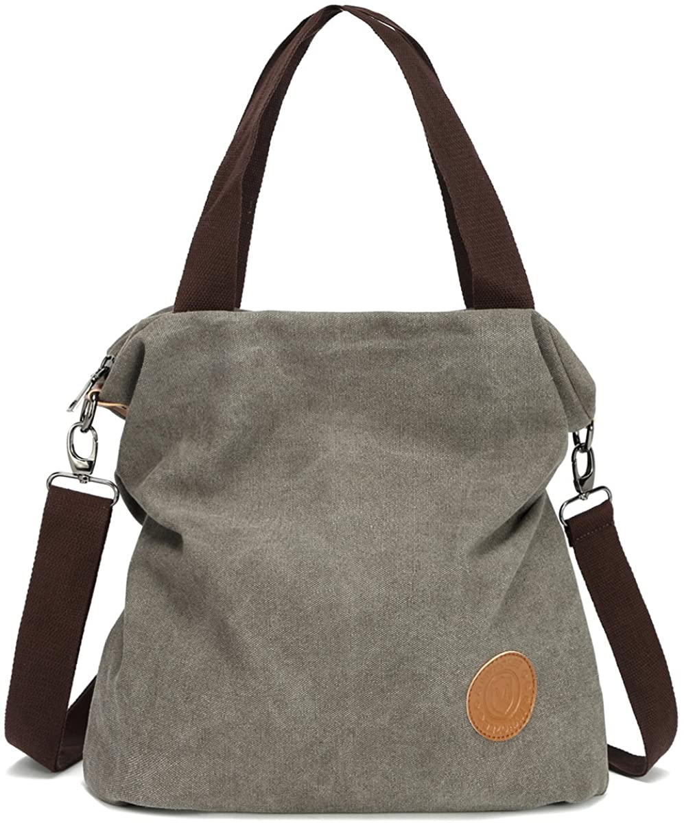 Price:$20.99    Casual Shoulder Purses Handbags Canvas Tote Bags Crossbody Bags for Women - Gray  Clothing