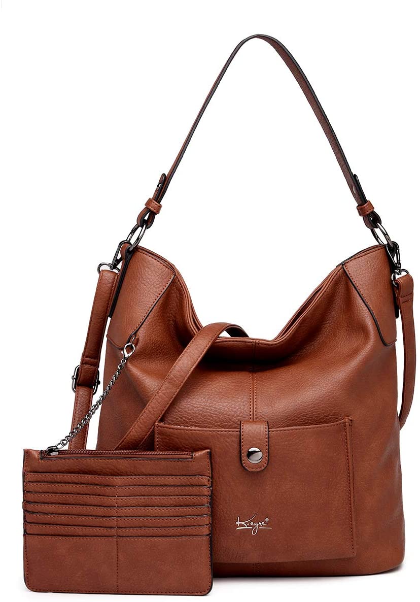 Price:$39.99    Women Shoulder Handbag Purse Top-Handle Hobo Roomy Casua Ladies' Shoulder Bag Fashion PU Tote Satchel Bag for Women (B-KL5208#H2108#205D.BROW)  Clothing