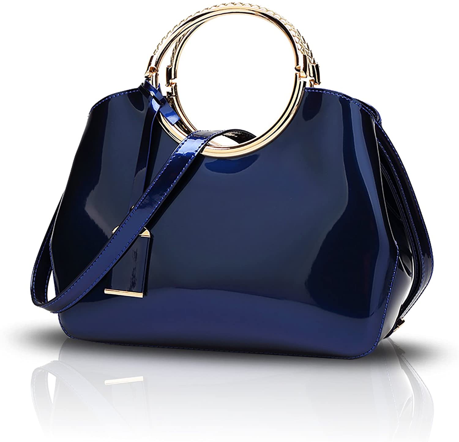 Price:$36.99 Tisdaini crossbody bags for women Women's Handbags Fashion High capacity patent leather casual Cross-Body Top-Handle Shoulder Bags  Handbags   