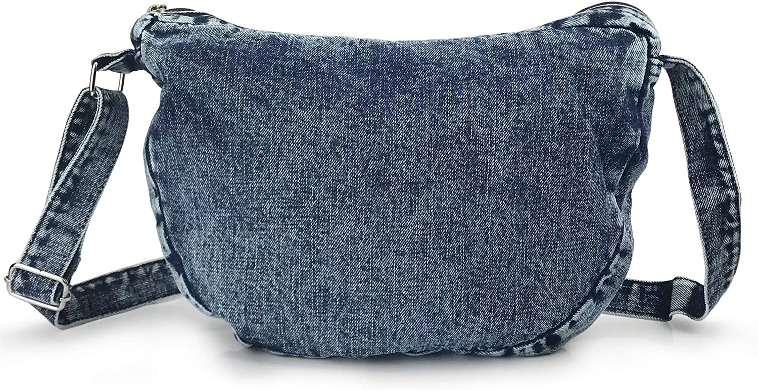 Price:$13.90    Denim Indigo Hobo Cross Body Bag Womens Shoulder Bag (Indigo)  Clothing
