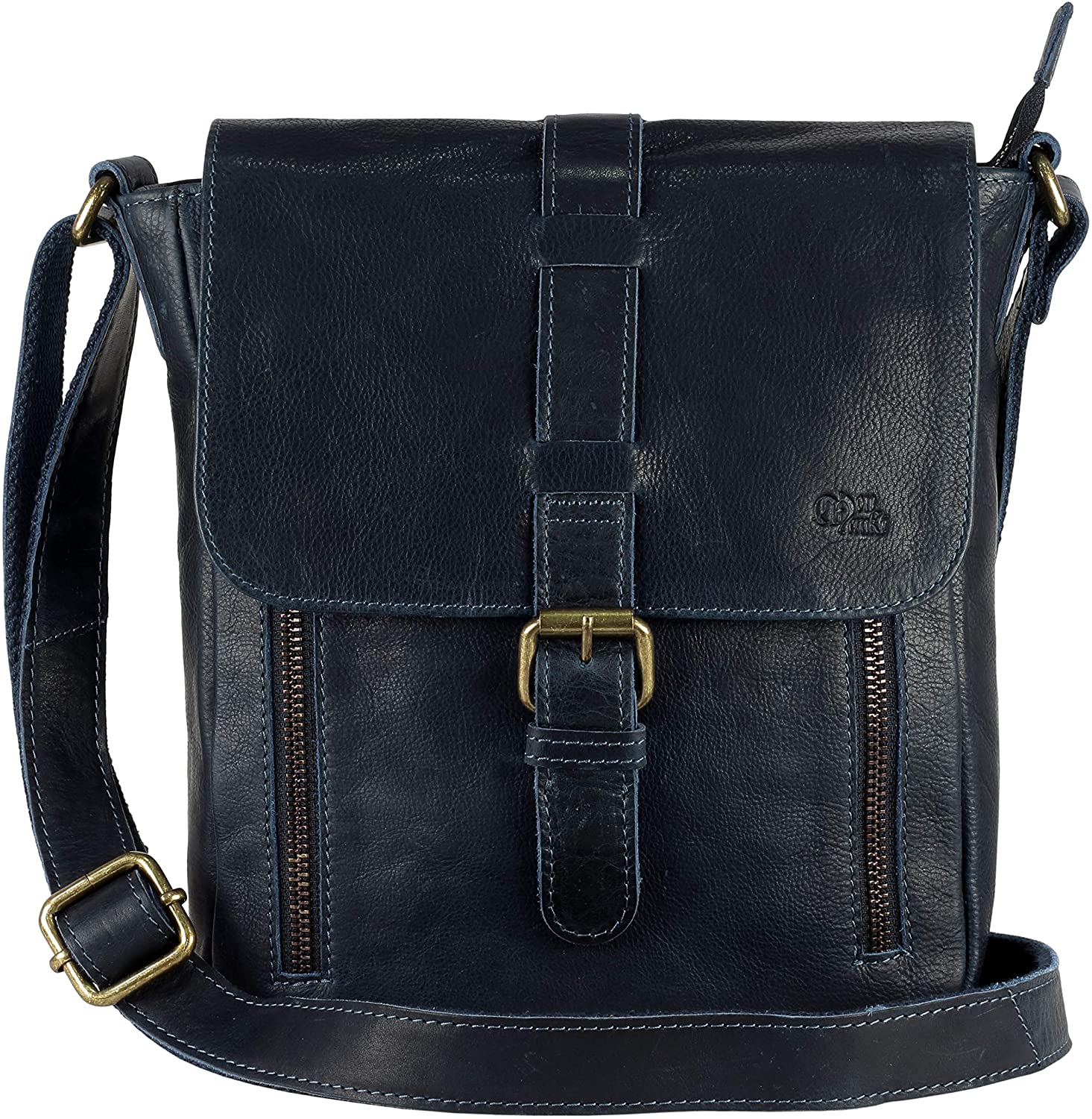 Price:$43.90    Mou Meraki Genuine Leather Crossbody Purse and Handbags - Crossover Bag Over the Shoulder (DARK BLUE)  Clothing