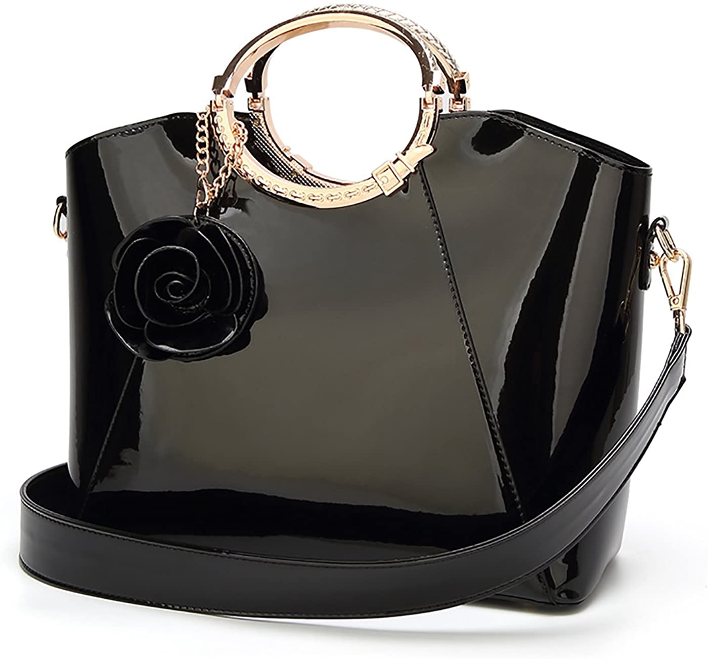 Price:$39.99 Tisdaini crossbody bags for women Women's Handbags Fashion High capacity patent leather casual Crossbody Top-Handle Shoulder Bags  Handbags   