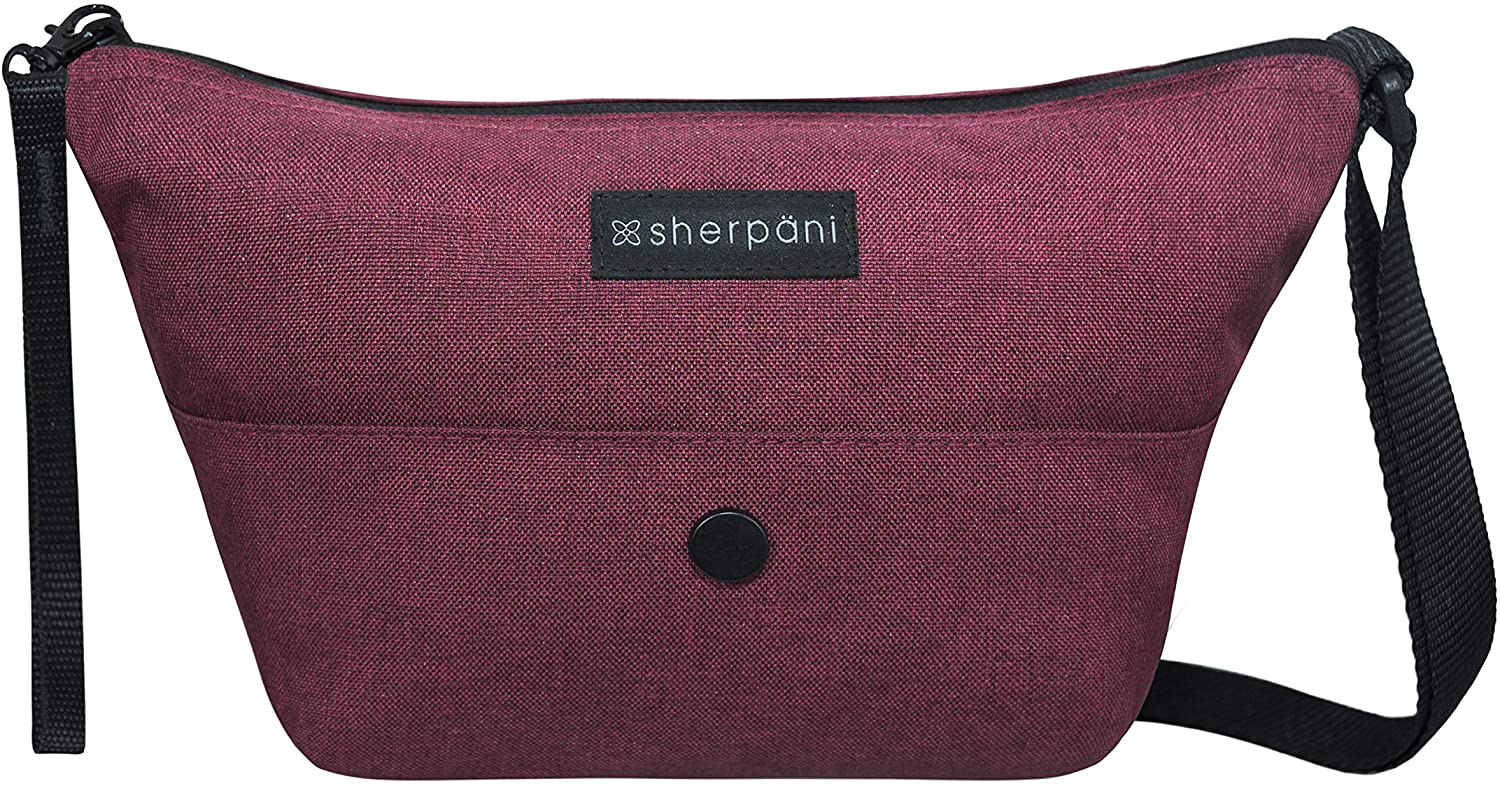 Price:$19.95    Sherpani Simplicity, Recycled Nylon Crossbody Purse, Small Travel Crossbody Bag, Fashion Purse and Shoulder Bag for Women (Dusty Wine)  Clothing