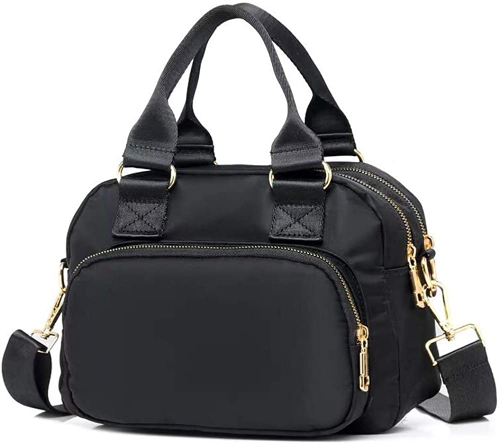 Price:$16.69 Nylon Shoulder Handbags for Women, SHINON Waterproof Lightweight Multi Pocket Purses and Cross-body Bags.(Black)  Handbags   