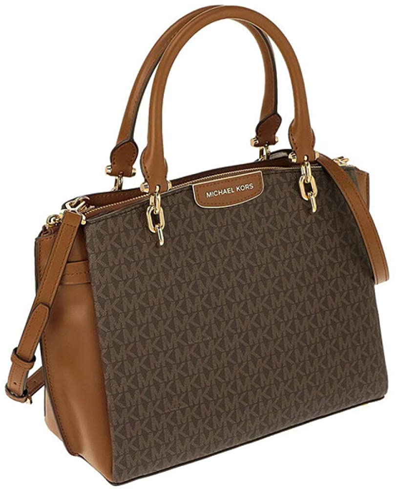 Price:$280.00 Michael Kors Rochelle Ladies Large Two Tone Canvas Shoulder Bag 30F9GV8S3B-252  Handbags   