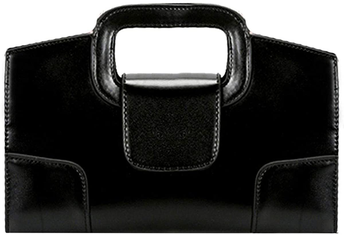 Price:$23.99    CLARA Women Vintage Flap Tote Top Handle Satchel PU Leather Clutch Handbag Purse Shoulder Bag (00358Black)  Clothing