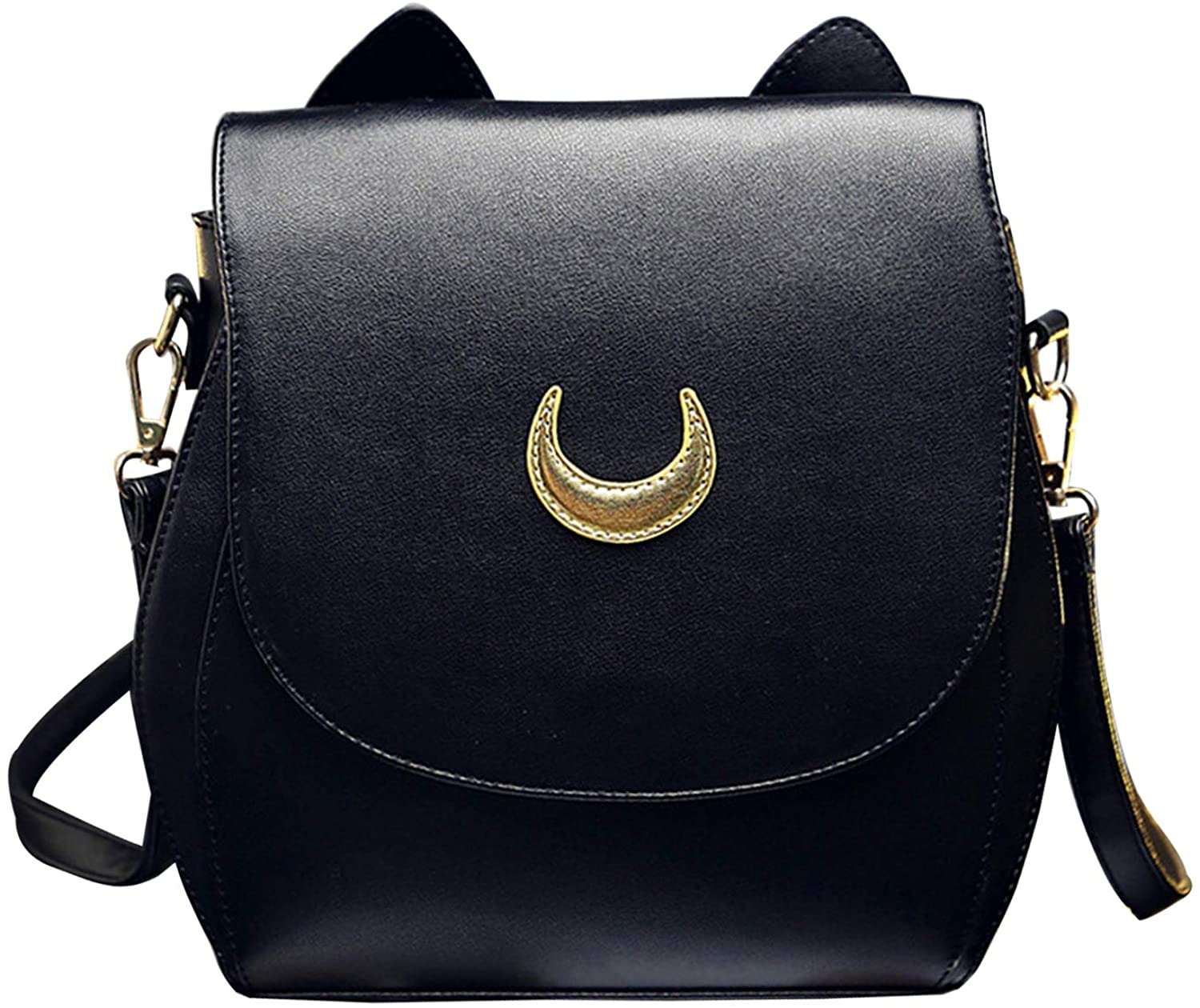 Price:$26.98    Oweisong Women Moon Sailor Purses and Handbags Cute Cat Anime Backpack Fashion Sparkling Satchel Tote Shoulder Bag  Clothing