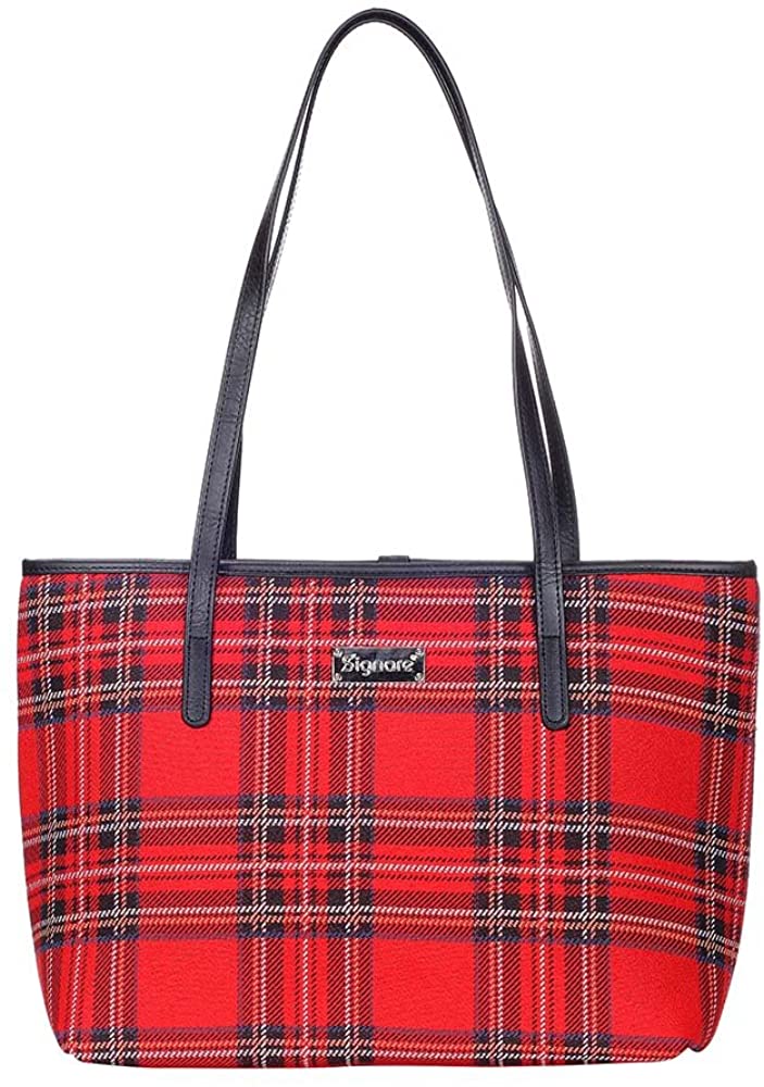 Price:$44.99    Signare Tapestry Shoulder Bag Tote Bag for Women with Red Royal Stewart Tartan Design (COLL-RSTT)  Clothing