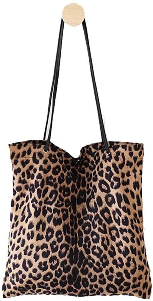 Price:$14.99    Leopard Shoulder Bag Soft Large Tote Purse Handbag Travel Satchel for Women  Clothing