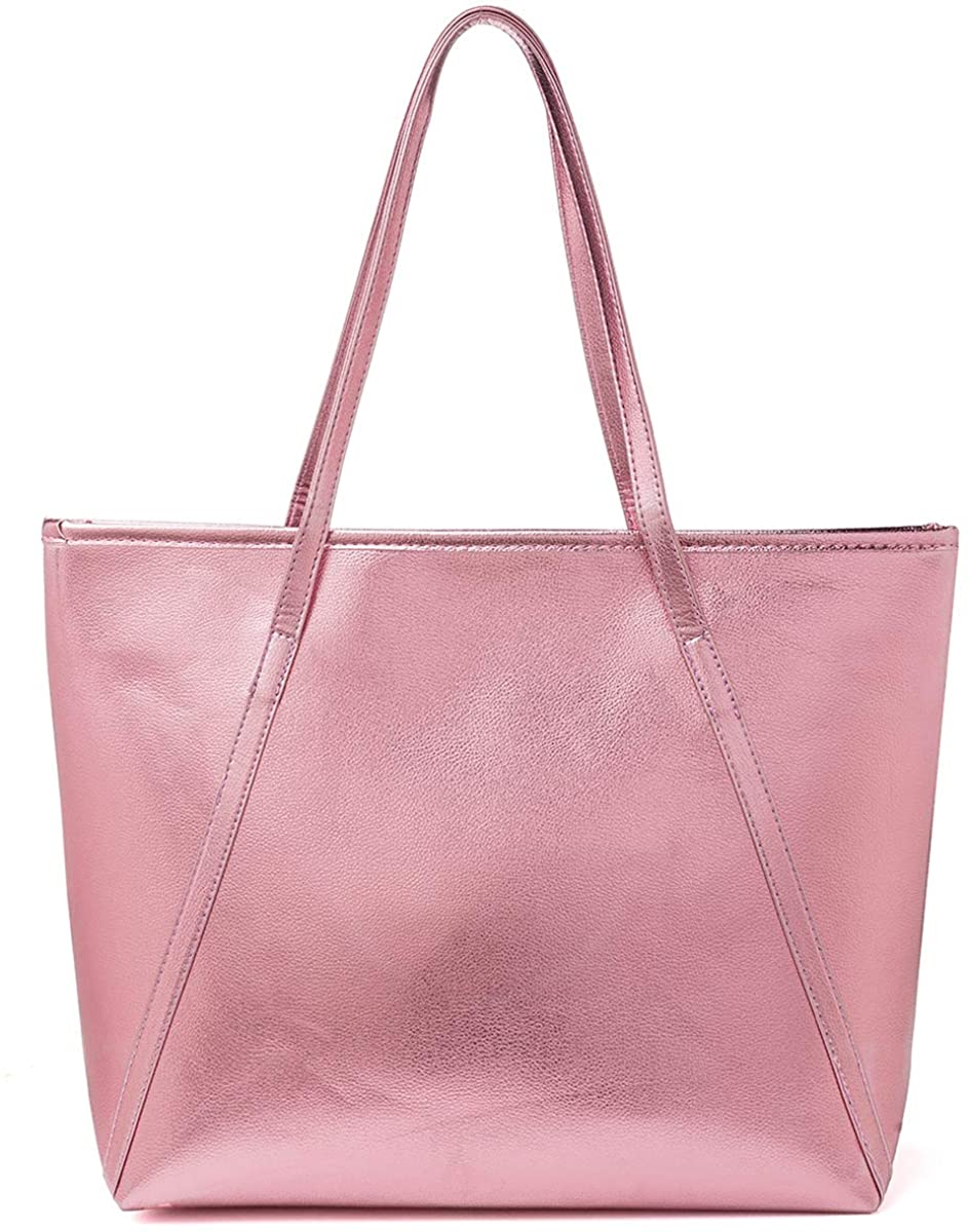 Price:$21.99    Women's Tote Handbags - OURBAG Large Fashion Designer Elegant Shoulder Bag Purses for Ladies Pink  Clothing