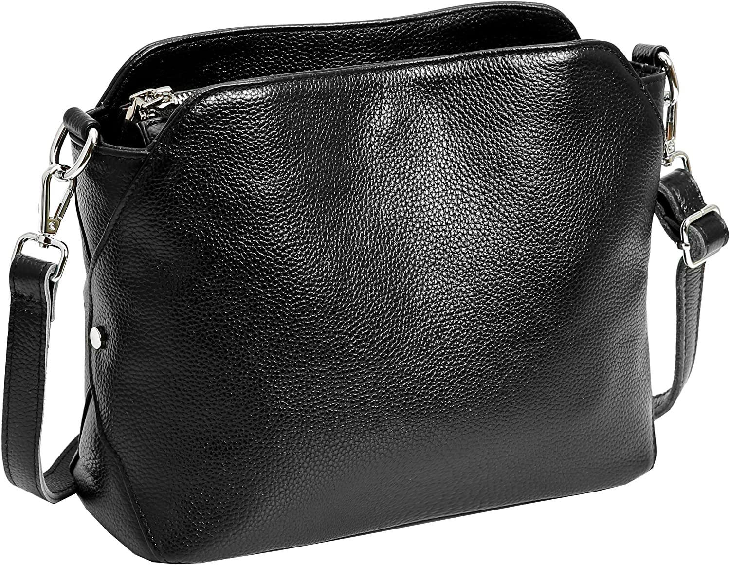 Price:$52.90    Leather Small Handbags Kenoor Shoulder Bag Hobo Ladies Purses Satchel Crossbody Bag for Office Lady (Black)  Clothing