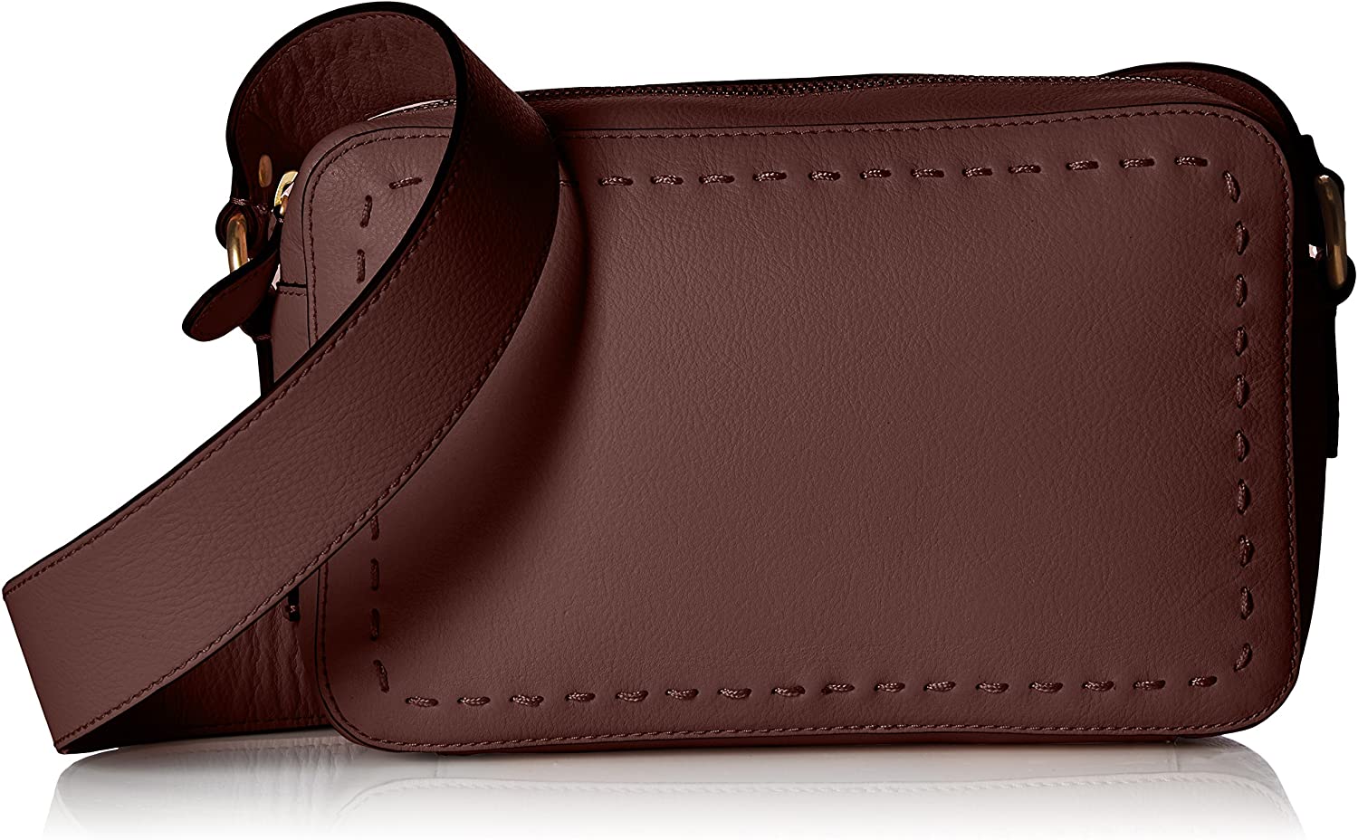 Price:$86.13 Cole Haan Payson Leather Camera Crossbody Shoulder Bag, One Size, fired brick  Handbags   